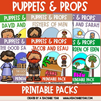 Preview of Bible Stories Puppets and Props | Bundle