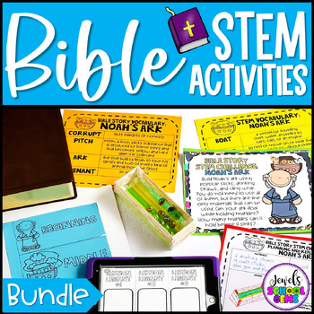 Preview of Bible Stories STEM Lessons Activities & Challenges | Sunday School Lesson VBS