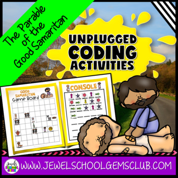 Preview of Bible Stories STEM Activity | Parables of Jesus Good Samaritan Coding Unplugged