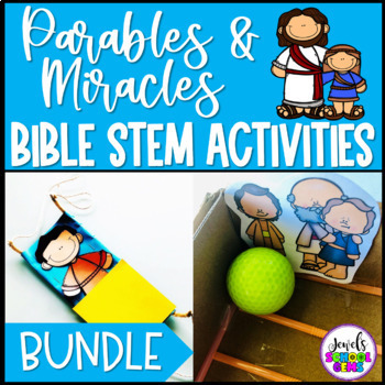 Preview of Bible Stories STEM Parables and Miracles of Jesus BUNDLE | Sunday School VBS