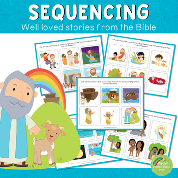 Preview of Bible Stories Sequencing BUNDLE Set 1