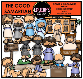 Preview of Bible Stories - The Good Samaritan Clip Art Bundle {Educlips Clipart}