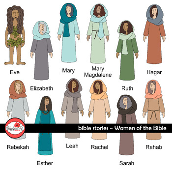 Preview of Bible Stories: Women of the Bible Clipart Set by Poppydreamz