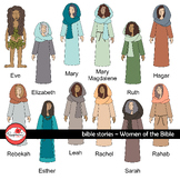 Bible Stories: Women of the Bible Clipart Set by Poppydreamz