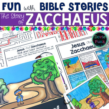 Preview of Zacchaeus Bible Lesson for Sunday School & Church | Zaccheus Bible Activities