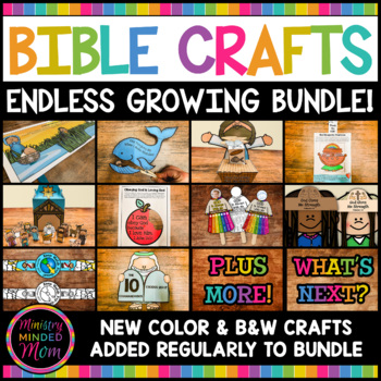 Preview of Bible Crafts | Growing ENDLESS Mega Bundle of Bible Story Crafts