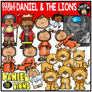 Preview of Bible Story - Daniel and the Lions Clip Art Set {Educlips Clipart}