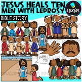 Bible Story - Jesus Heals Ten Men with Leprosy Clip Art Se