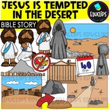Bible Story - Jesus Is Tempted in The Desert Clip Art Set 