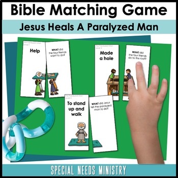 Bible Story Matching Game for Jesus and The Paralyzed Man by The ...