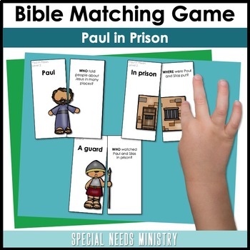 Bible Story Matching Game for Paul in Prison by The Adapted Word