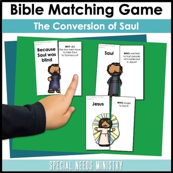 Bible Story Matching Game for The Conversion of Saul by The Adapted Word
