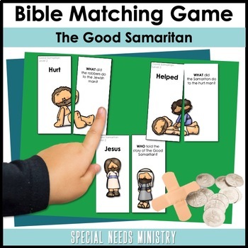 Bible Story Matching Game For The Good Samaritan By The Adapted Word