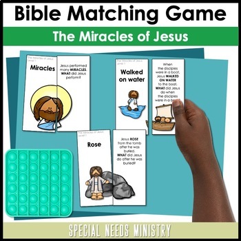 Bible Story Matching Game for The Miracles of Jesus by The Adapted Word