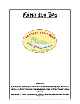 Preview of Bible Story Mini-Unit:  Adam and Eve