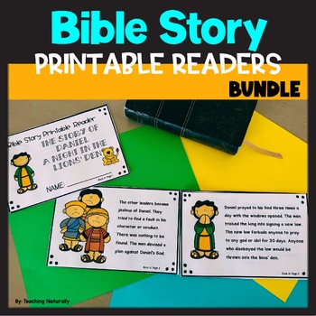 Preview of Bible Story Printable Mini-Book Readers BUNDLE