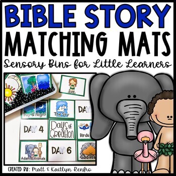 Preview of Bible Story Sensory Bin Activities | Toddler Homeschool Preschool Sunday School