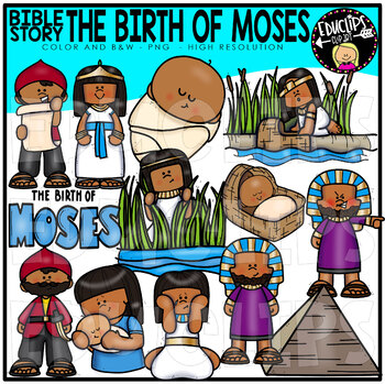 Preview of Bible Story - The Birth of Moses Clip Art Set {Educlips Clipart}