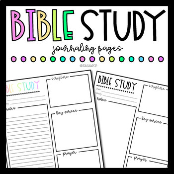 Preview of Bible Study Journaling Pages | FREEBIE