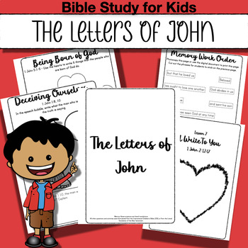 Preview of Bible Study Workbook for Kids - The Letters of John ( 1, 2, 3, John)