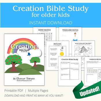 Bible Study for Older Kids - Creation by StoreroomTreasures | TPT