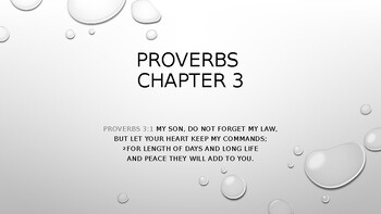 Preview of Bible Study for Teens: Proverbs Ch. 3