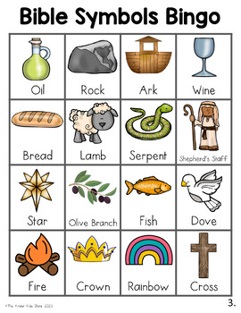 Preview of Bible Symbols Bingo