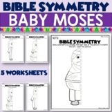 Bible Symmetry Coloring Worksheets | BABY MOSES