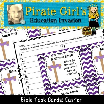 Preview of Bible Task Cards: Easter