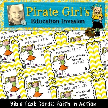 Preview of Bible Task Cards: Faith In Action (Hebrews 11)
