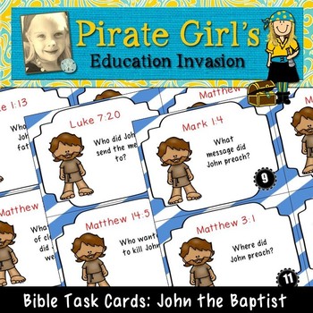 Preview of Bible Task Cards: John the Baptist