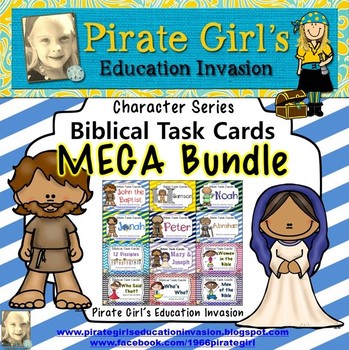Preview of Bible Task Cards: MEGA Bundle #3 (Character Series)