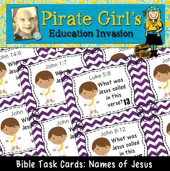 Preview of Bible Task Cards: Names of Jesus