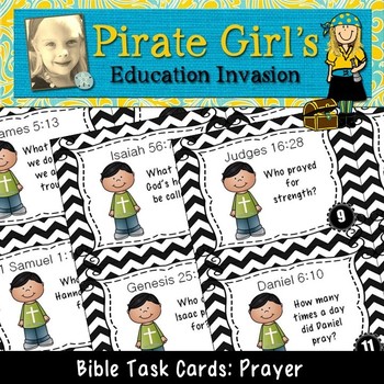 Preview of Bible Task Cards: Prayer