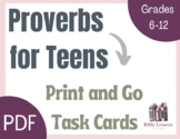 Bible Task Cards: Proverbs for Teens