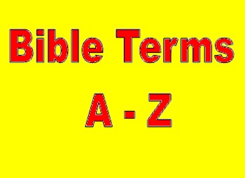Preview of Bible Terms A-Z