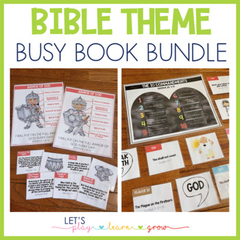 Preview of Bible Themed Busy Book Activities