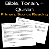 Bible, Torah, and Quran (Primary Source Reading)
