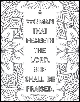 Bible Verse Coloring Book For Girls Handout Fun Activity by Words Are Fun
