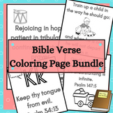 Bible Verse Coloring Page Bundle