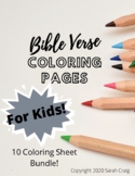 Bible Verse Coloring Page for Kid Bundle