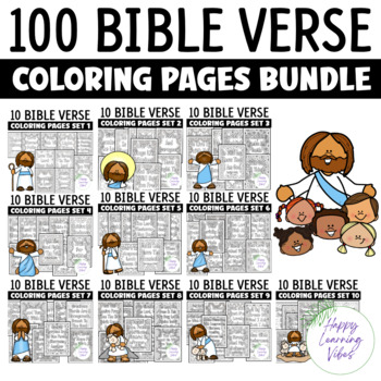 Preview of Bible Verse Coloring Pages Bundle - 100 Pages, Christian Bible Study