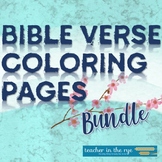 Bible Verse Coloring Pages Bundle Christian School