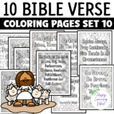 Bible Verse Coloring Pages Set 10, Christian Bible Study
