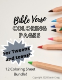 Bible Verse Coloring Pages for Tweens