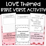 Bible Verse Love Themed Bulletin Board Activity Writing Pr