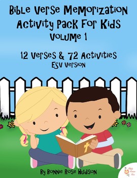 Preview of Bible Verse Memorization Activity Pack for Kids, Volume 1 (with Easel Activity)