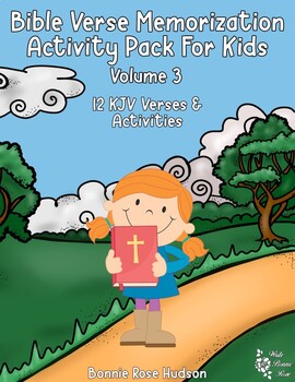 Preview of Bible Verse Memorization Activity Pack for Kids, Volume 3 (with Easel Activity)