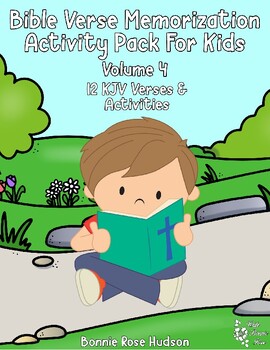 Preview of Bible Verse Memorization Activity Pack for Kids, Volume 4 (with Easel Activity)