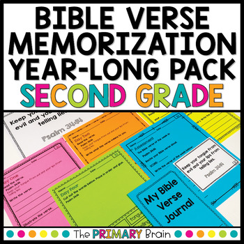 Preview of Bible Memory Verse Activities for Second Grade | Sunday School Lessons & Posters